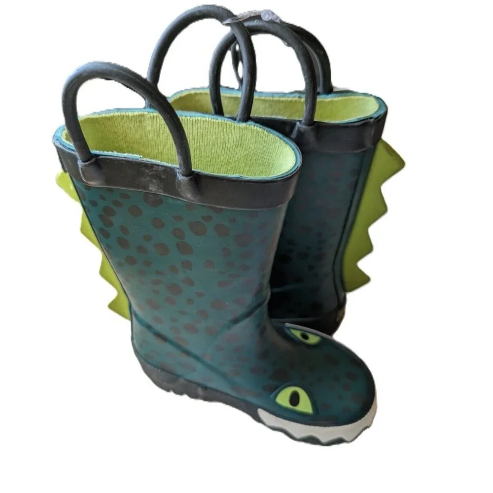 Carter's Baby Toddler Boys Green MONSTER Rainboot CAMO Rain Boots for Ki… - Picture 8 of 8